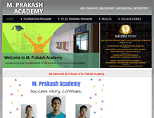 Tablet Screenshot of mprakashacademy.co.in